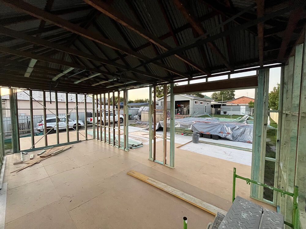 Large Room With a Lot of Windows Under Construction — Hancock Construction & Maintenance in Lake Macquarie, NSW