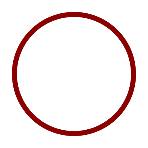 Red circle outline.