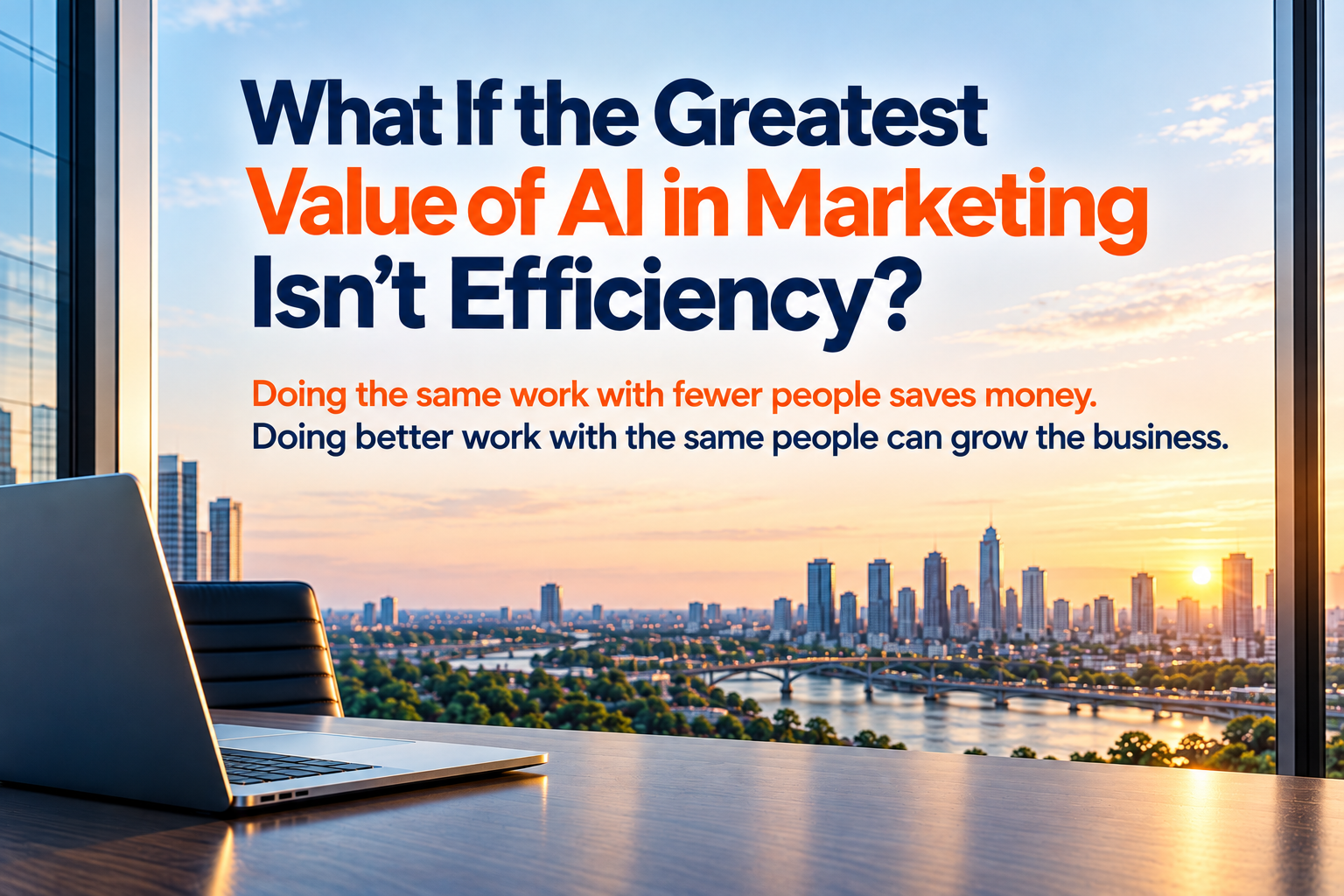 Ai creates efficiency but that is not its greatest value