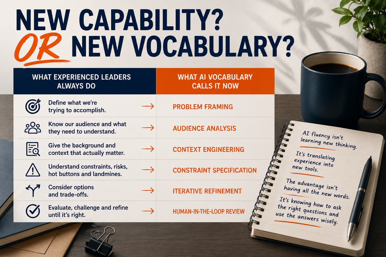 Capabilities and terminology graphic
