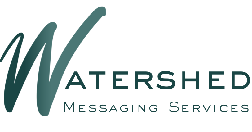 Watershed Messaging Services logo: teal