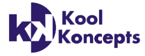 Logo for Kool Koncepts, with a stylized