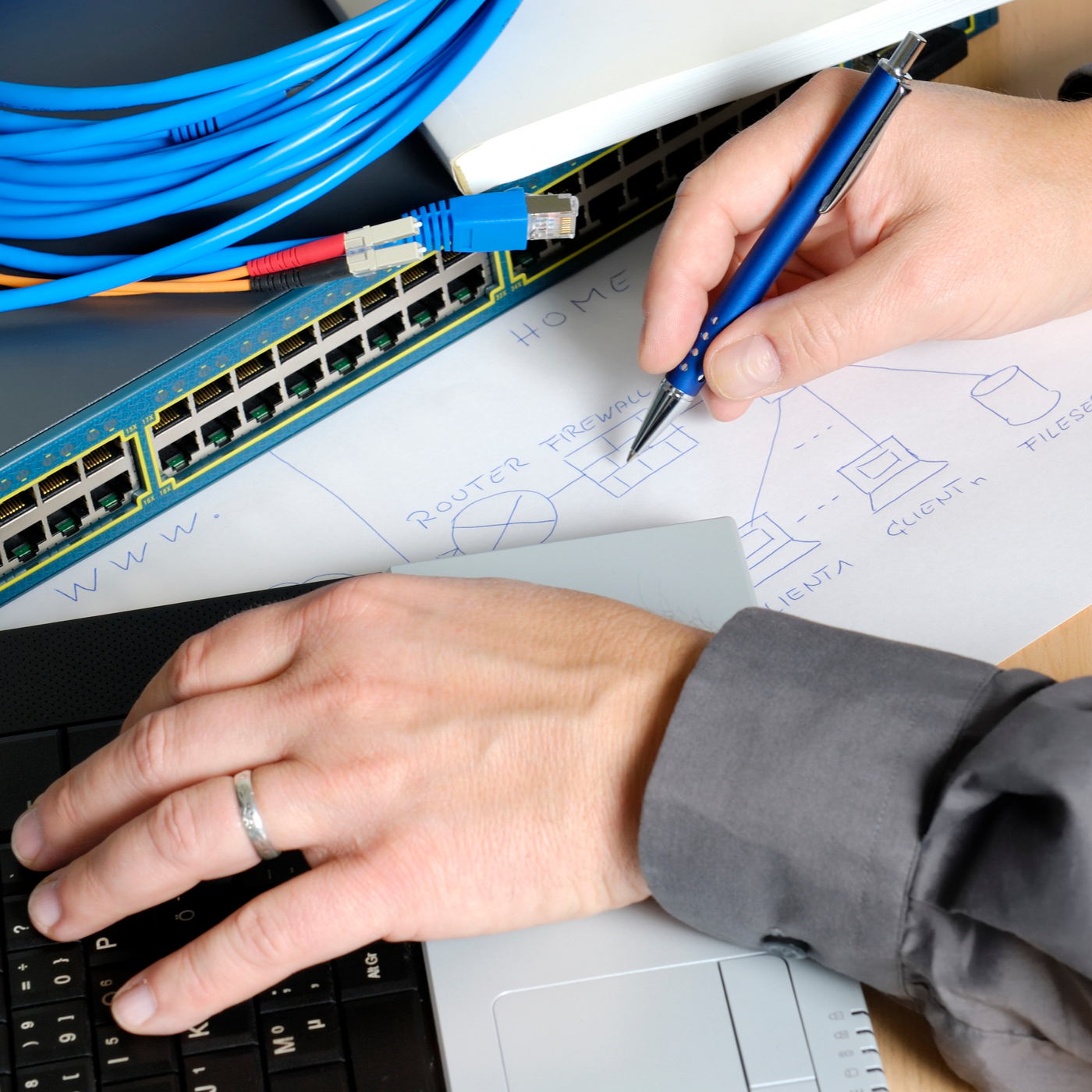 A Person Planning a Network Design | Grove City, OH | CST Utilities A Person Planning a Network Design | Grove City, OH | CST Utilities