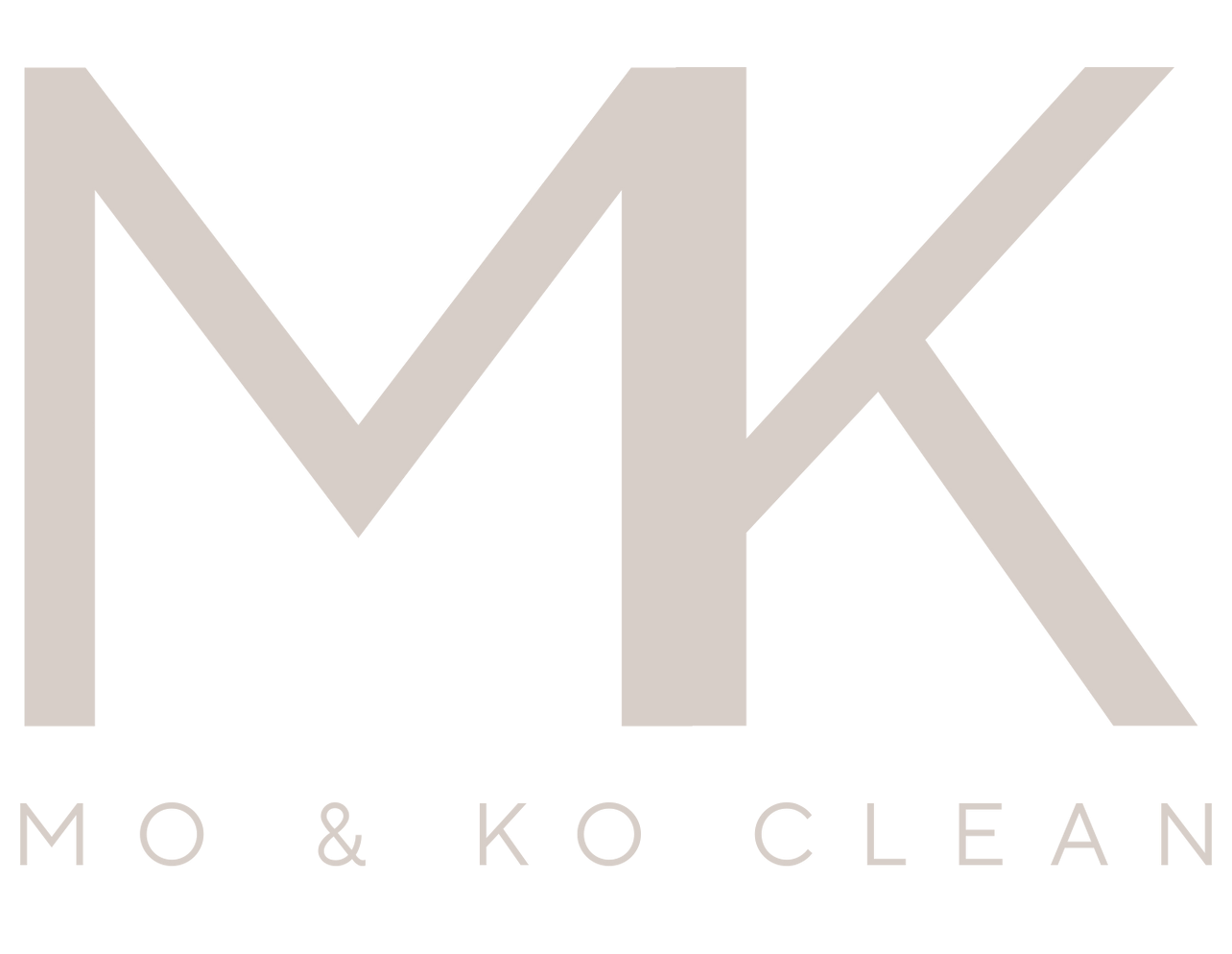 Mo & Ko Clean logo in beige – local family-owned cleaning service in Kurri Kurri