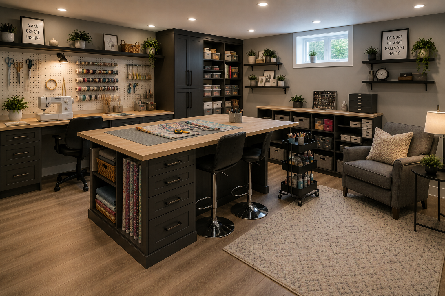 Basement Craft Room Ideas for Creative Hobby Spaces
