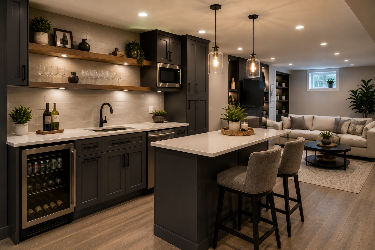 Basement Kitchenette Ideas for a More Functional Lower Level