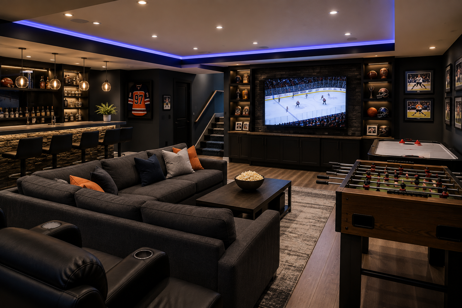 Basement Sports Room Ideas for the Ultimate Game Day Space
