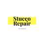 A yellow and black logo for a company called stucco repair los angeles.