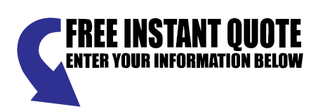 A free instant quote sign with an arrow pointing to the right.