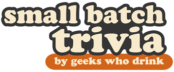small batch trivia logo black and orange