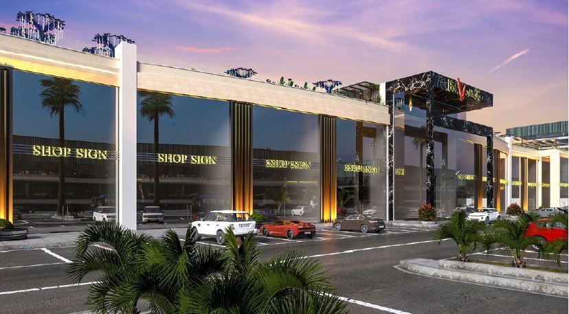 An artist 's impression of a building that says sleep shop