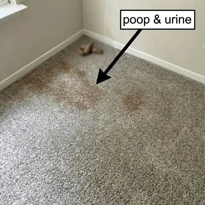 Carpet urine removal before in Calgary