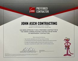 John Asch Contracting as an Preferred Contractor certificate. 