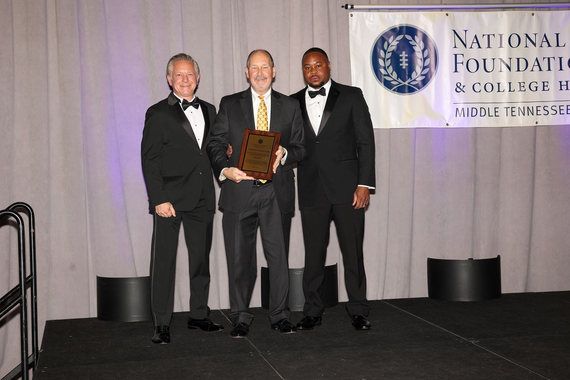 Bob Hyde passed away in 2023, accepting the award on his behalf is his brother Don Hyde.