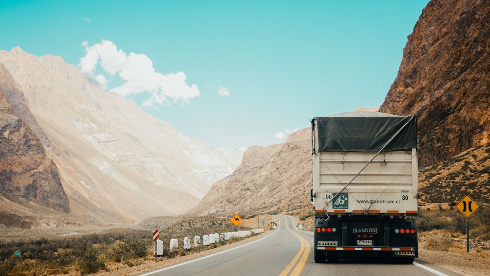 Commercial delivery vehicle travelling an Irish route for scheduled business collections and deliveries
