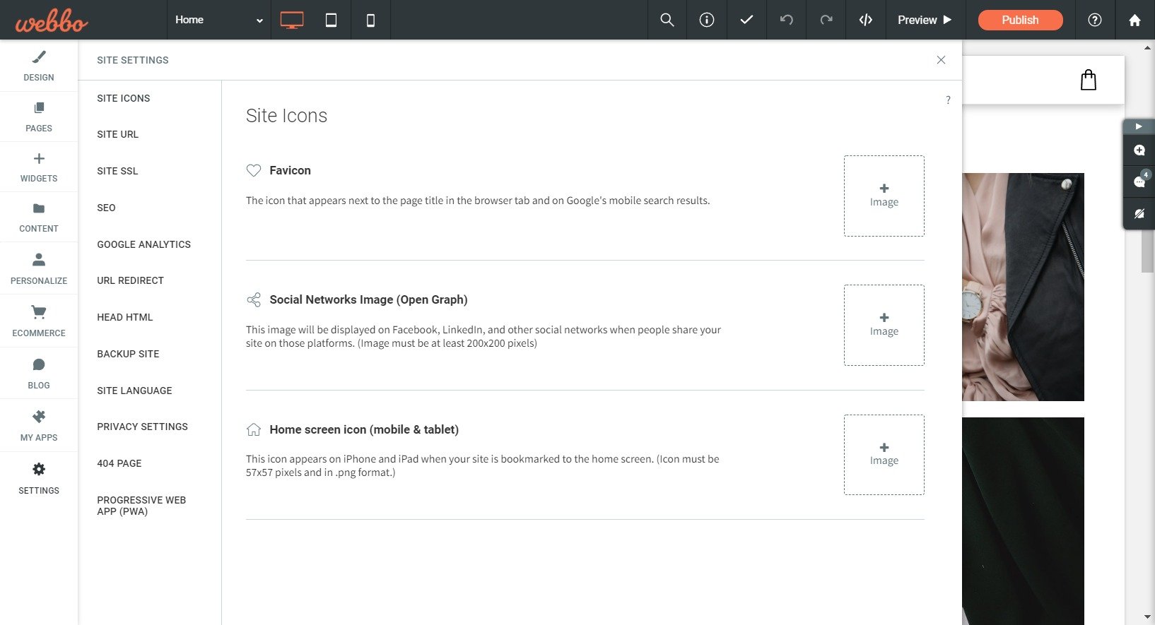 Webbo Free Website Builder - No Code Platform without Limitations