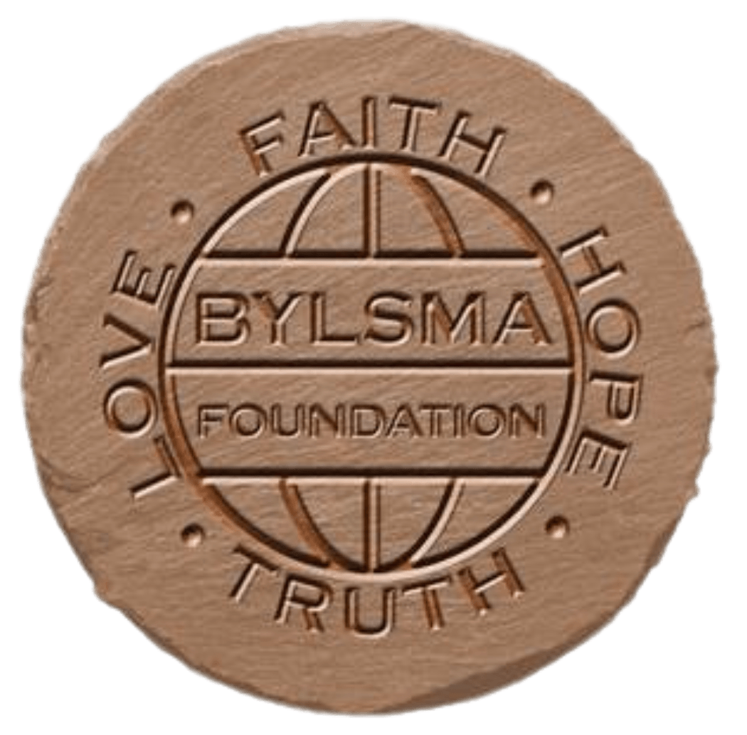 A bylsma foundation logo that says love faith hope and truth
