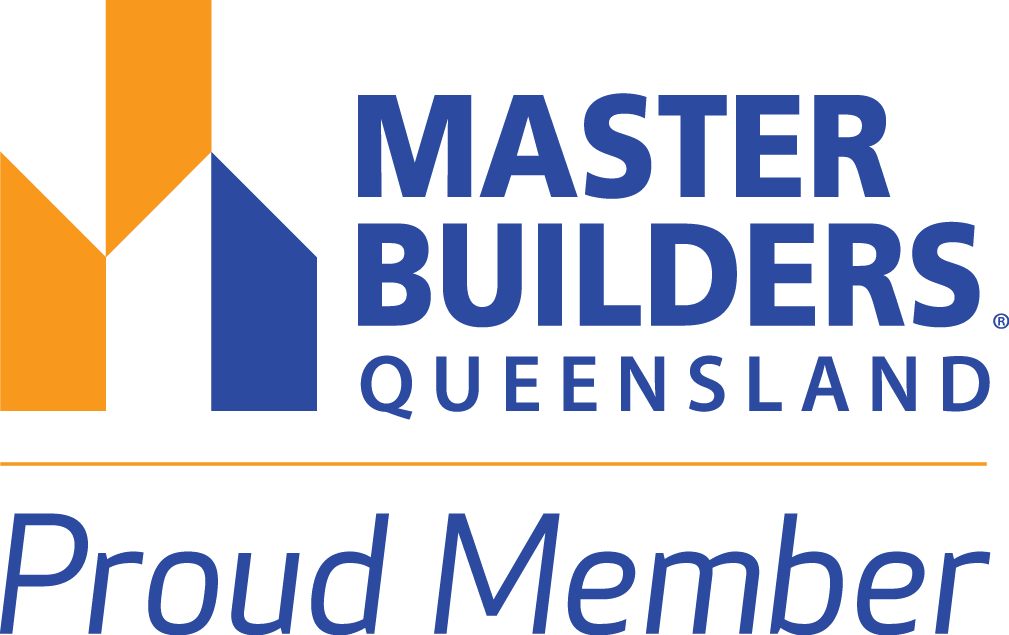 The logo for master builders queensland is a proud member.