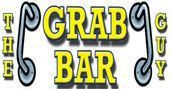 The Grab Bar logo in yellow and black with stylized letters and curved handles on a white background