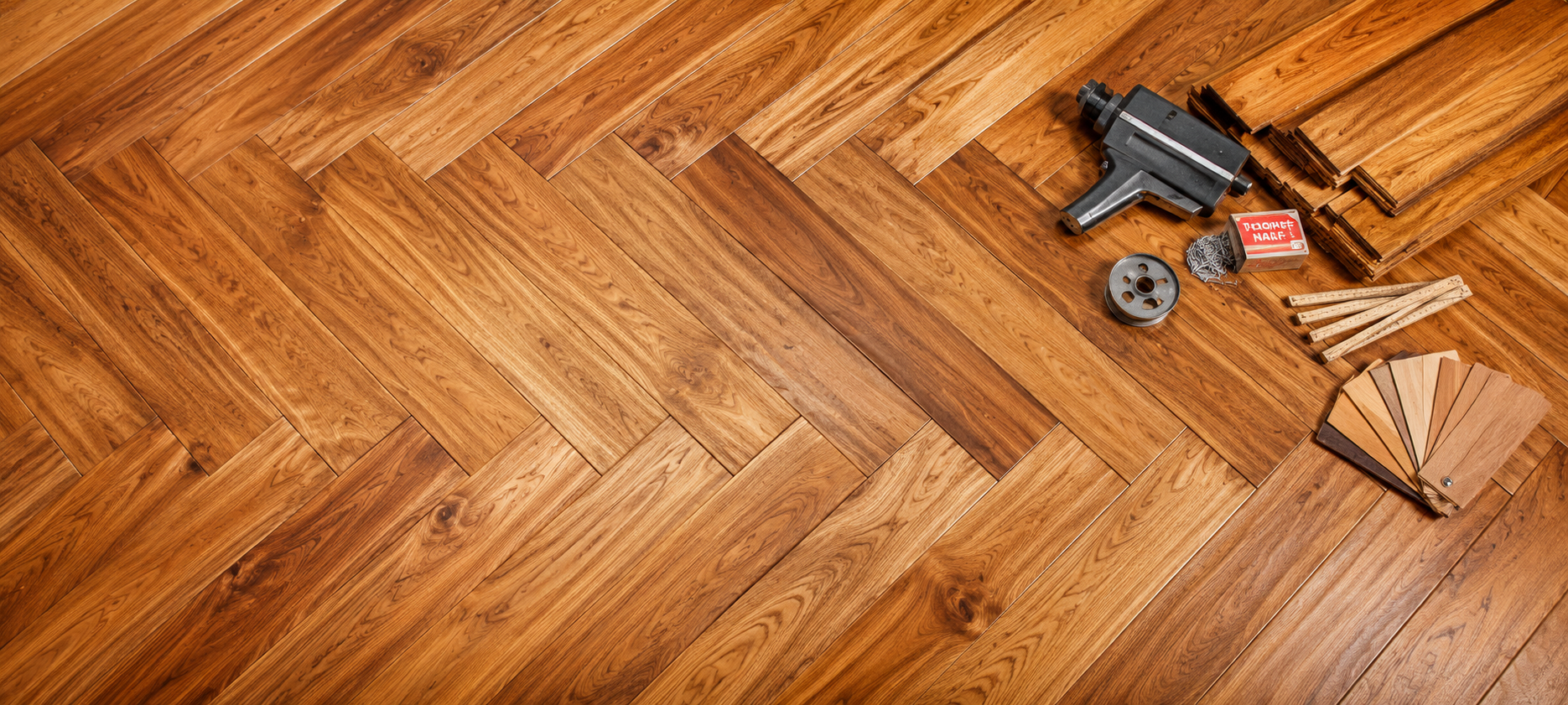 Una scala di legno conduce a un pianerottolo con un vaso di fiori secchi sull'ultimo gradino.