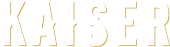 Kaiser, gold lettering.