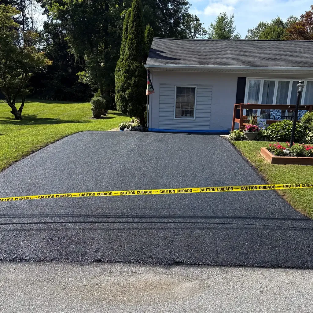 Asphalt driveway by Allstate Paving of PA in Downingtown, Villanova, and West Chester, Pennsylvania.