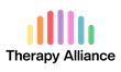 Therapy Alliance logo with multicolored vertical bars above black text