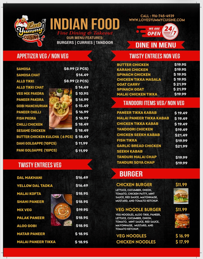 Menu Page 1