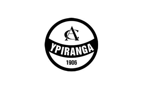 Um logotipo preto e branco da ypiranga está em um fundo branco.