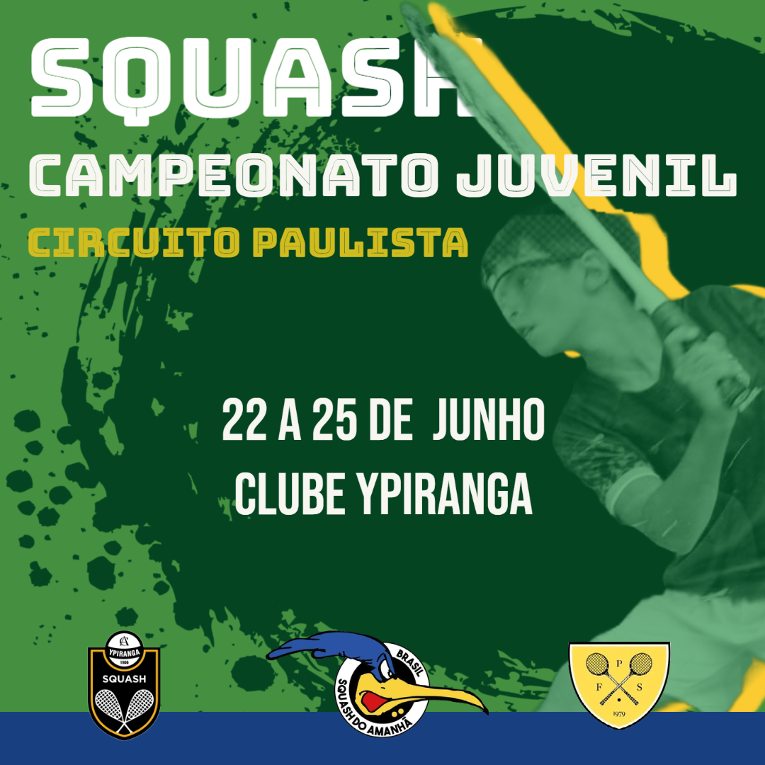 A poster for squash campeonato juvenil circuito paulista