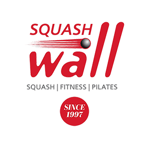 Um logotipo para squash wall squash fitness e pilates