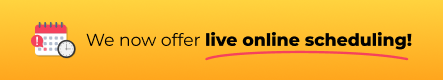 A yellow banner with a calendar icon and the text: 