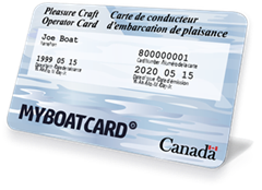 A pleasure craft operator card from canada