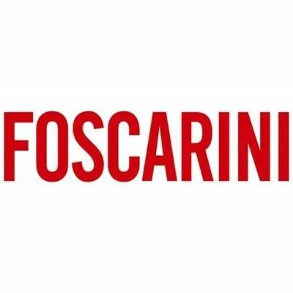Logo FOSCARINI rosso su sfondo bianco