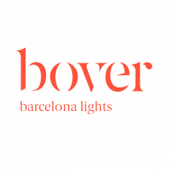 Logo Bover in rosso corallo con la scritta