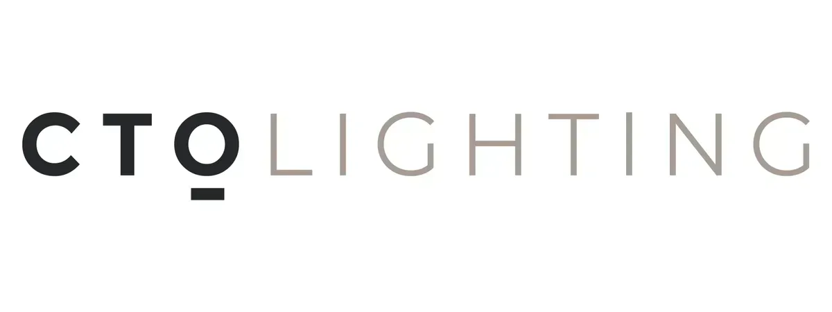 Logo di CTO Lighting con testo nero e grigio su sfondo bianco.