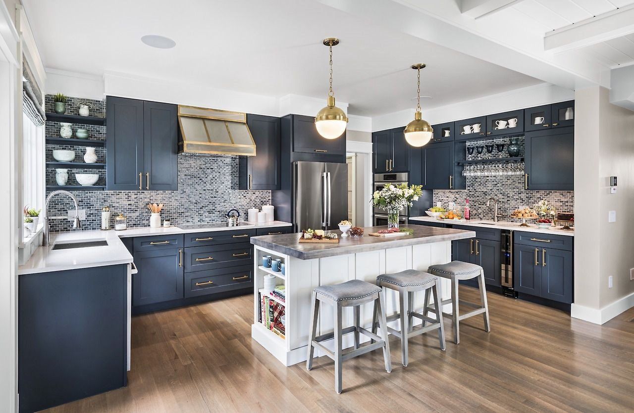 Dark Blue Kitchen Cabinets