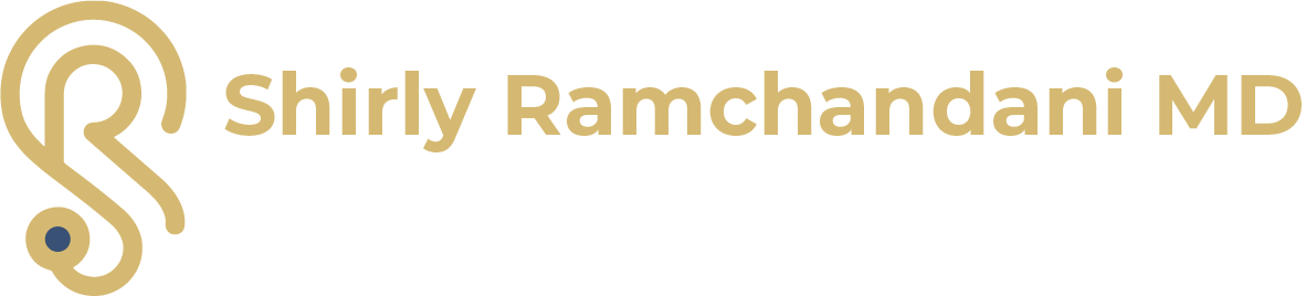Logo: gold ear symbol with the text