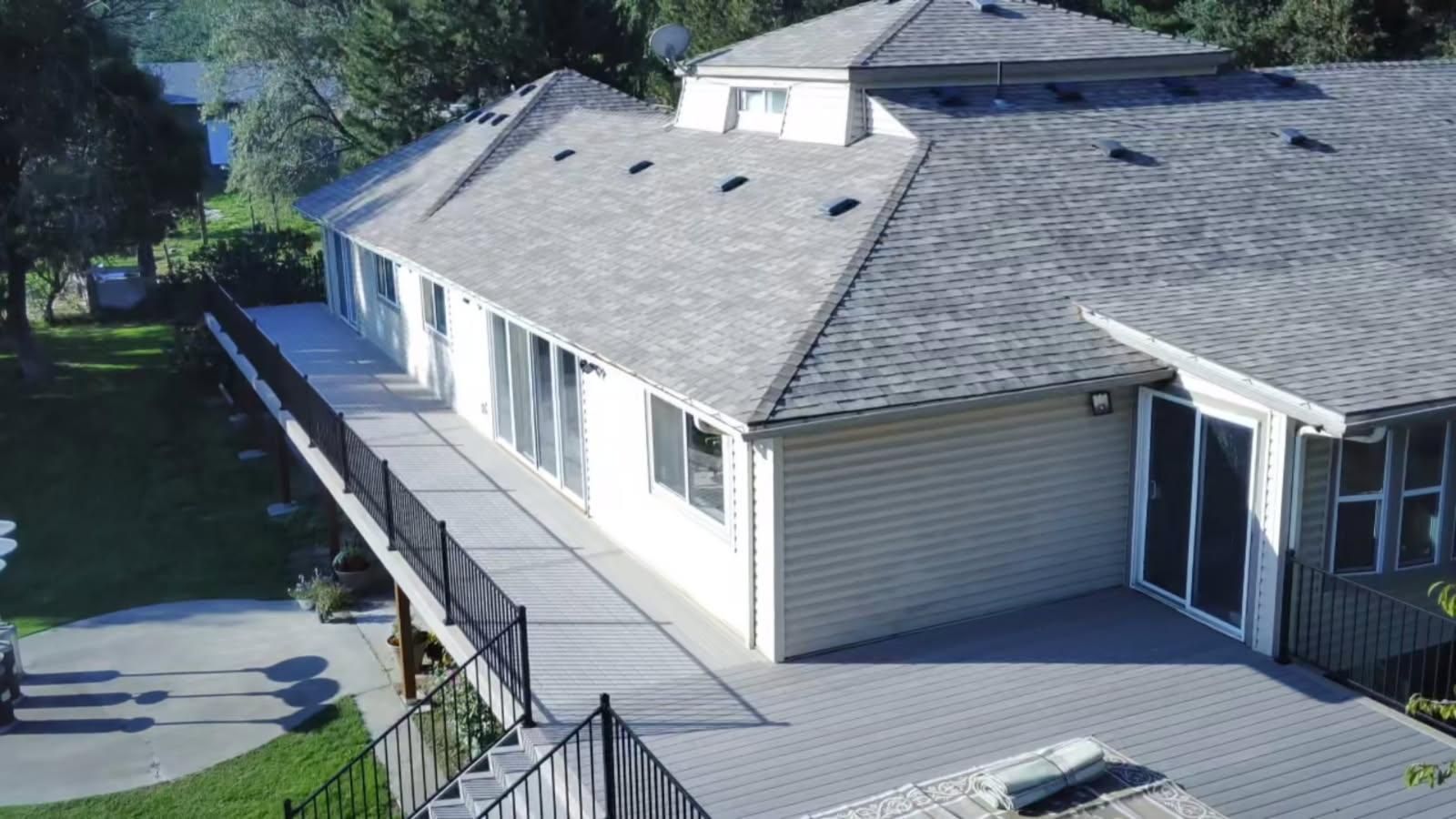 a huge grey deck in tri-cities, wa
