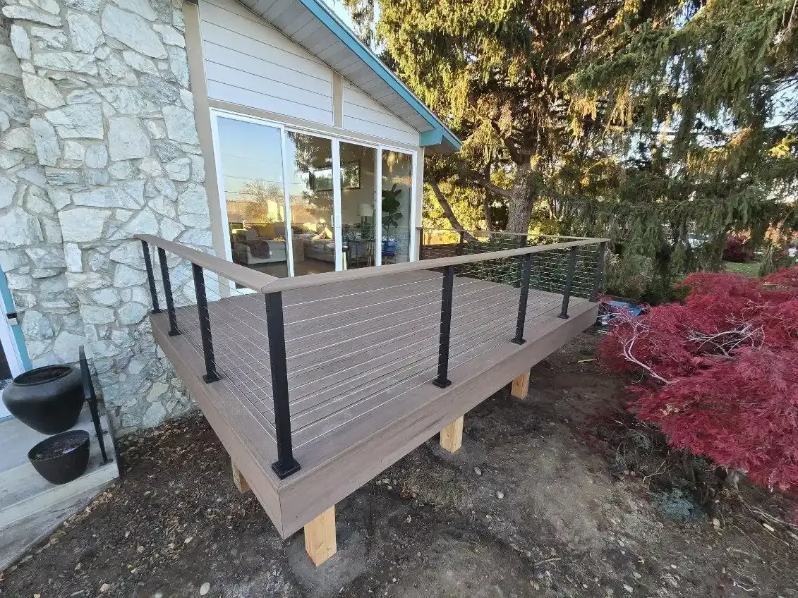 a newly built deck in Richland, WA