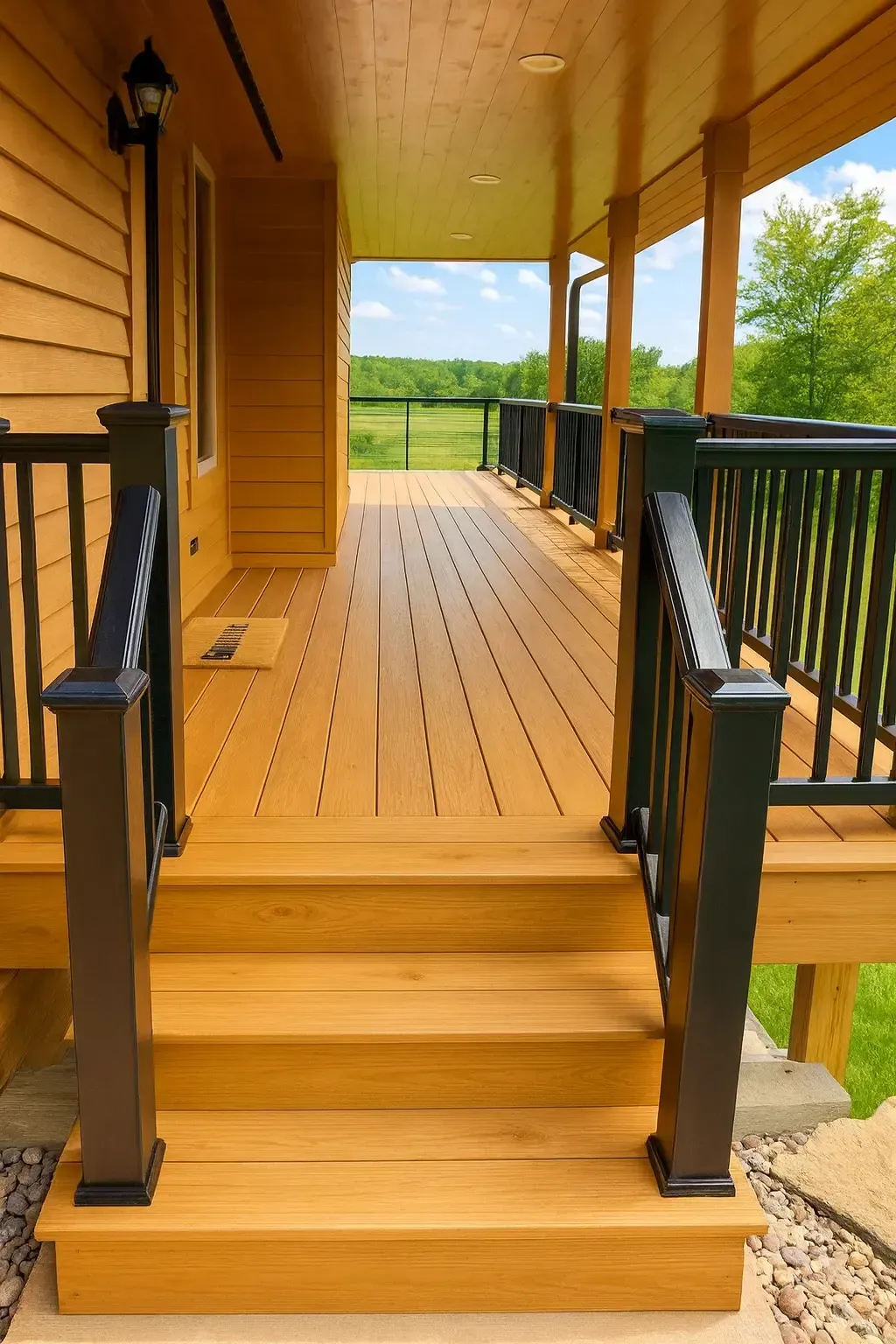 Light colored wood deck in Pasco
