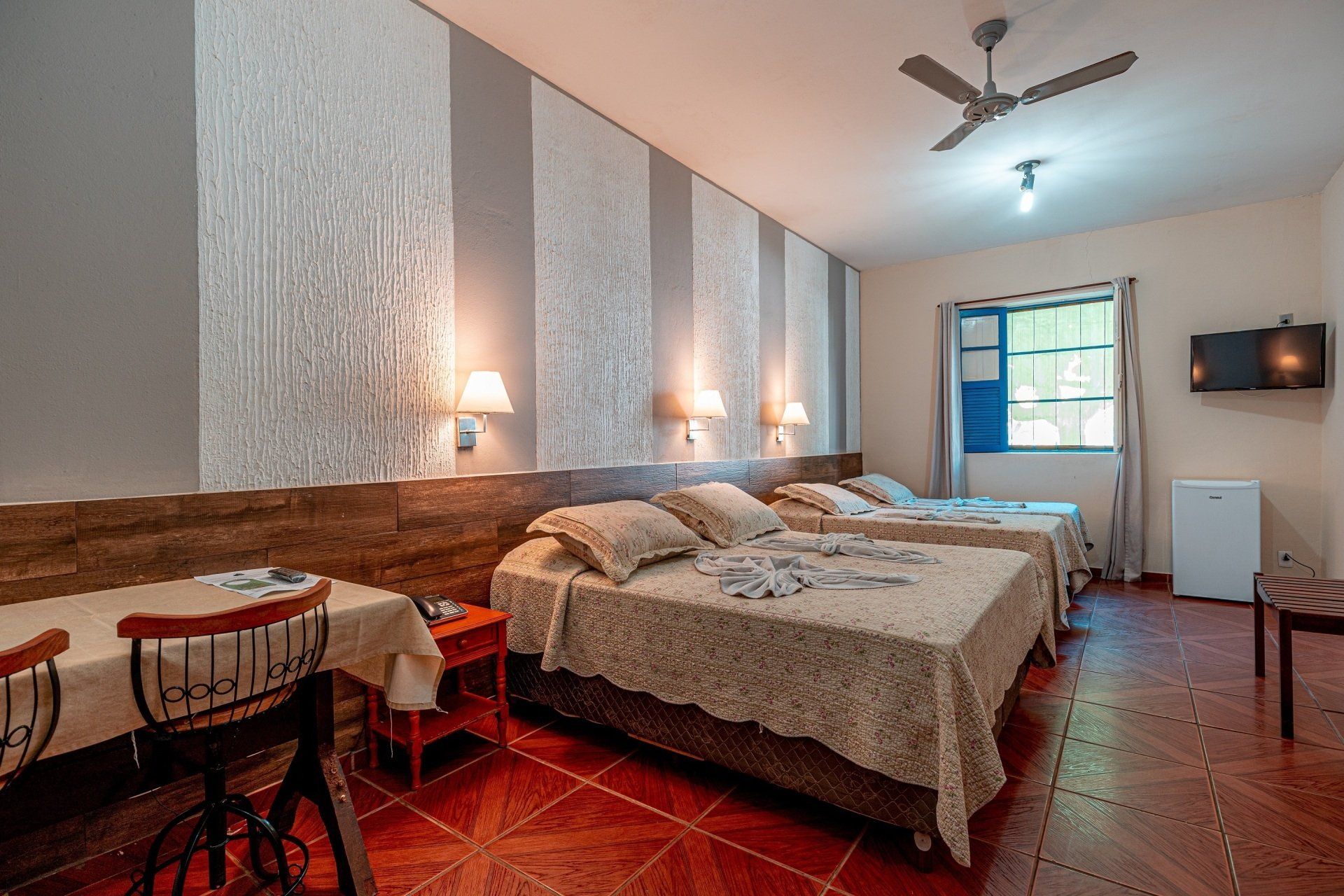 Quarto duplo do Hotel Fazenda Santa Bárbara