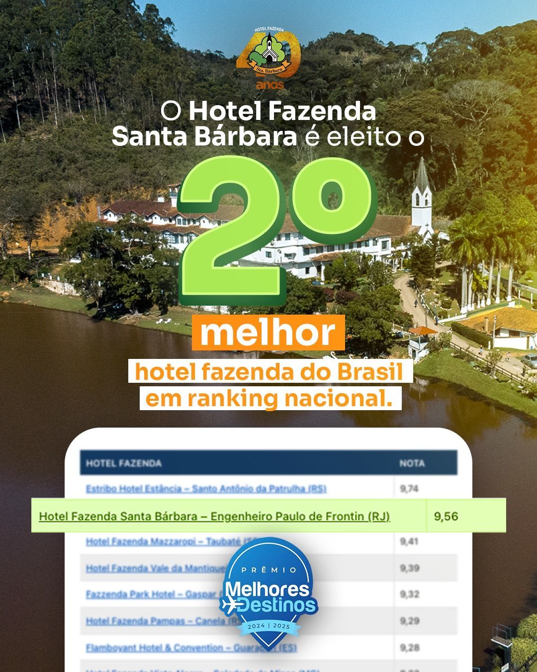 Segundo melhor hotel do brasil - Hotel Fazenda Santa Bárbara