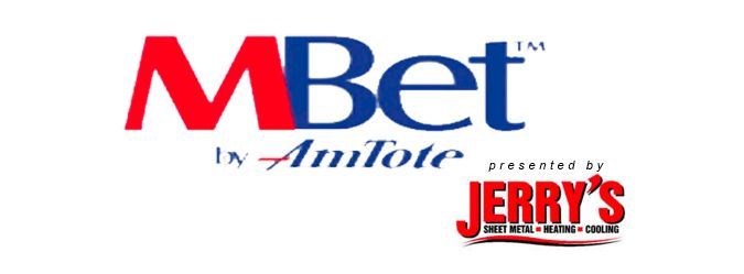 A logo for mbet in amitote presented by jerry 's