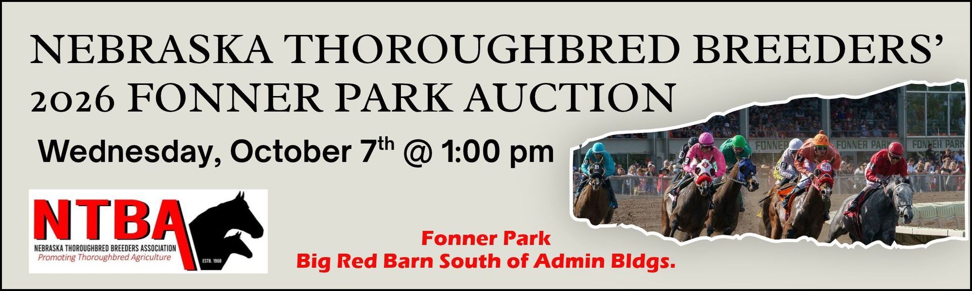 Nebraska Thoroughbred Breeders’ 2026 Fonner Park Auction