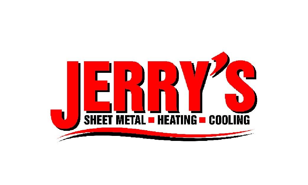 The logo for jerry 's sheet metal heating and cooling