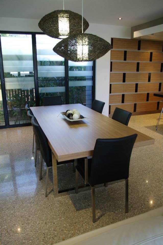 Dining Room Table With a Bowl of Fruit on It — Advance Kitchens in Landsborough, QLD