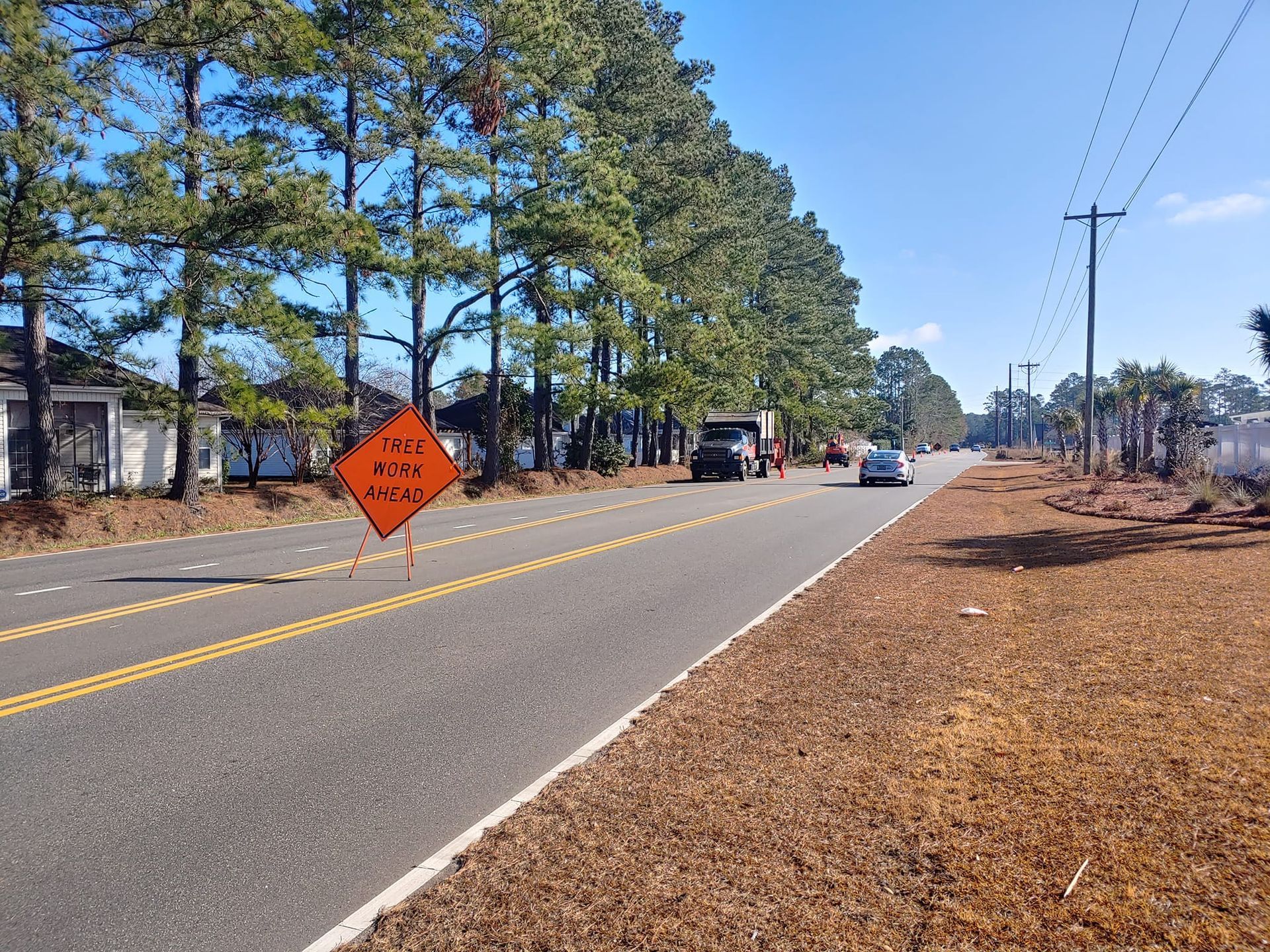 A road with a sign that says do not enter