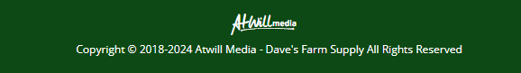 A green background with white text that says copyright