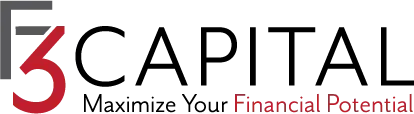 F3 Capital logo with gray, red, and black text and the tagline “Maximize Your Financial Potential”